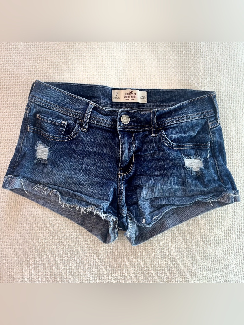 Hollister Vintage Indigo Ripped Jean Shorts